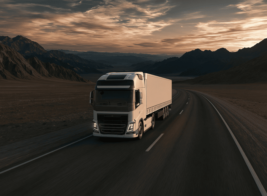 europese vrachtwagen op de weg